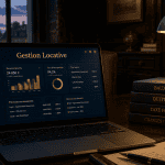 logiciel de gestion locative sur ordinateur portable