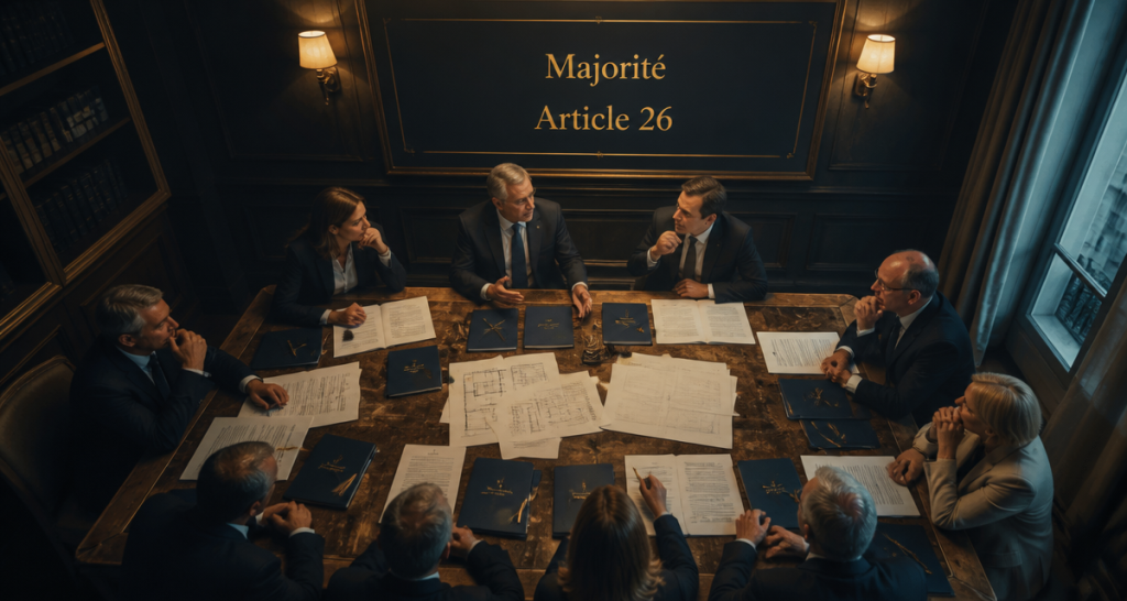 réunion art 26 copropriété autour table