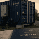 taxe foncière container sur terrain avec dossier