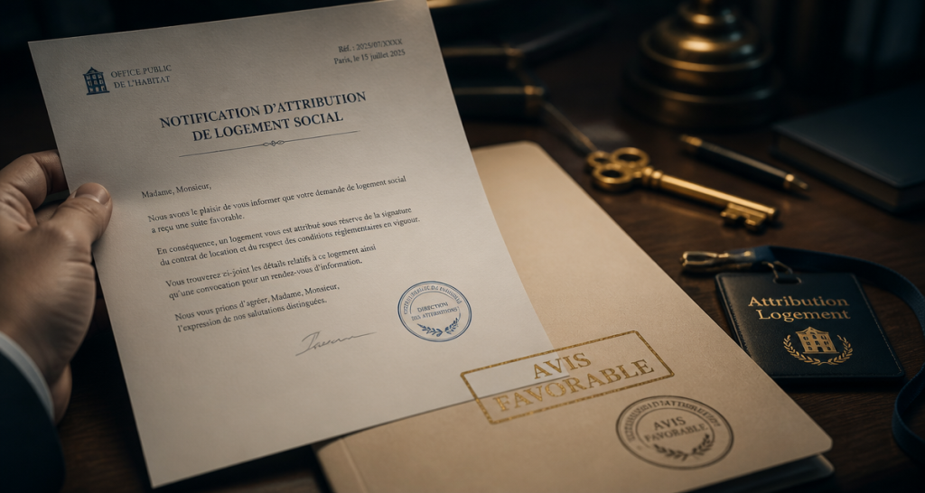 avis favorable commission attribution logement lettre officielle