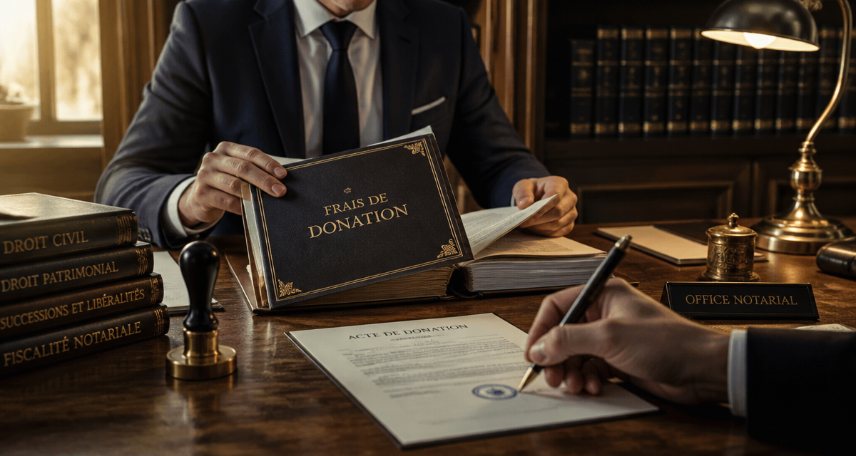 frais donation notaire dossier signature