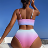Shell Cup Underwire Bikini Set – Pink to Blue Ombre detail