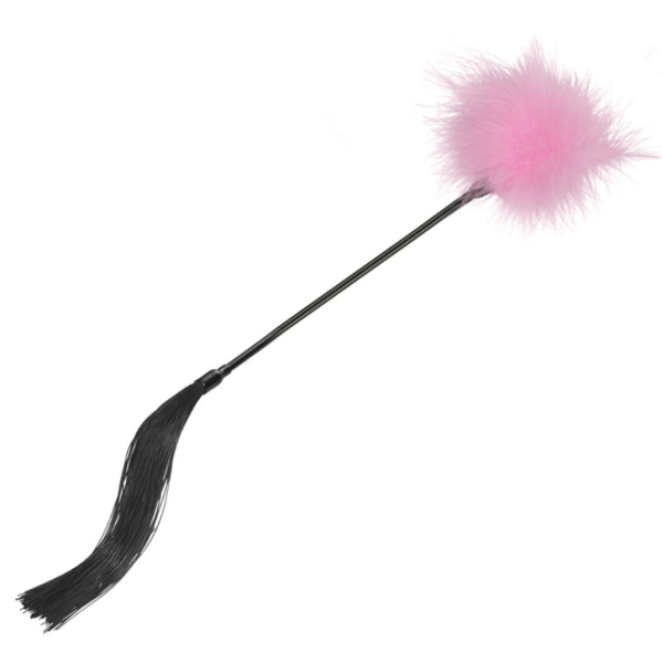 Silicone Feather Teasing Whip – Blush Pink