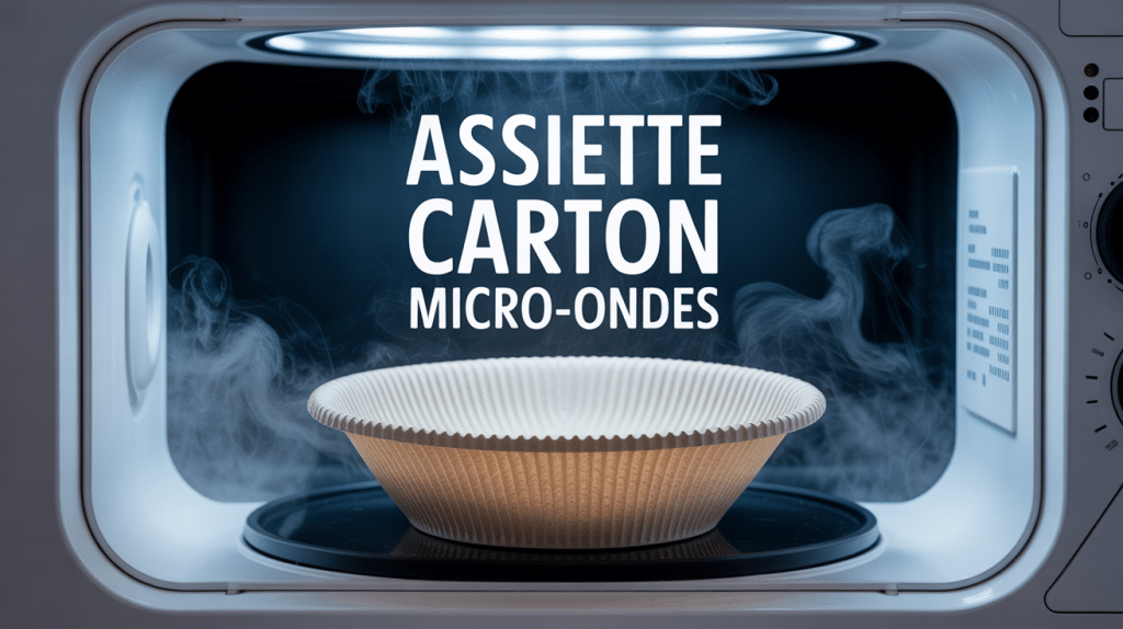 Assiette en carton micro onde dans four avec vapeur