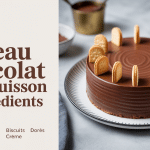 gâteau chocolat sans cuisson 3 ingrédients sur assiette