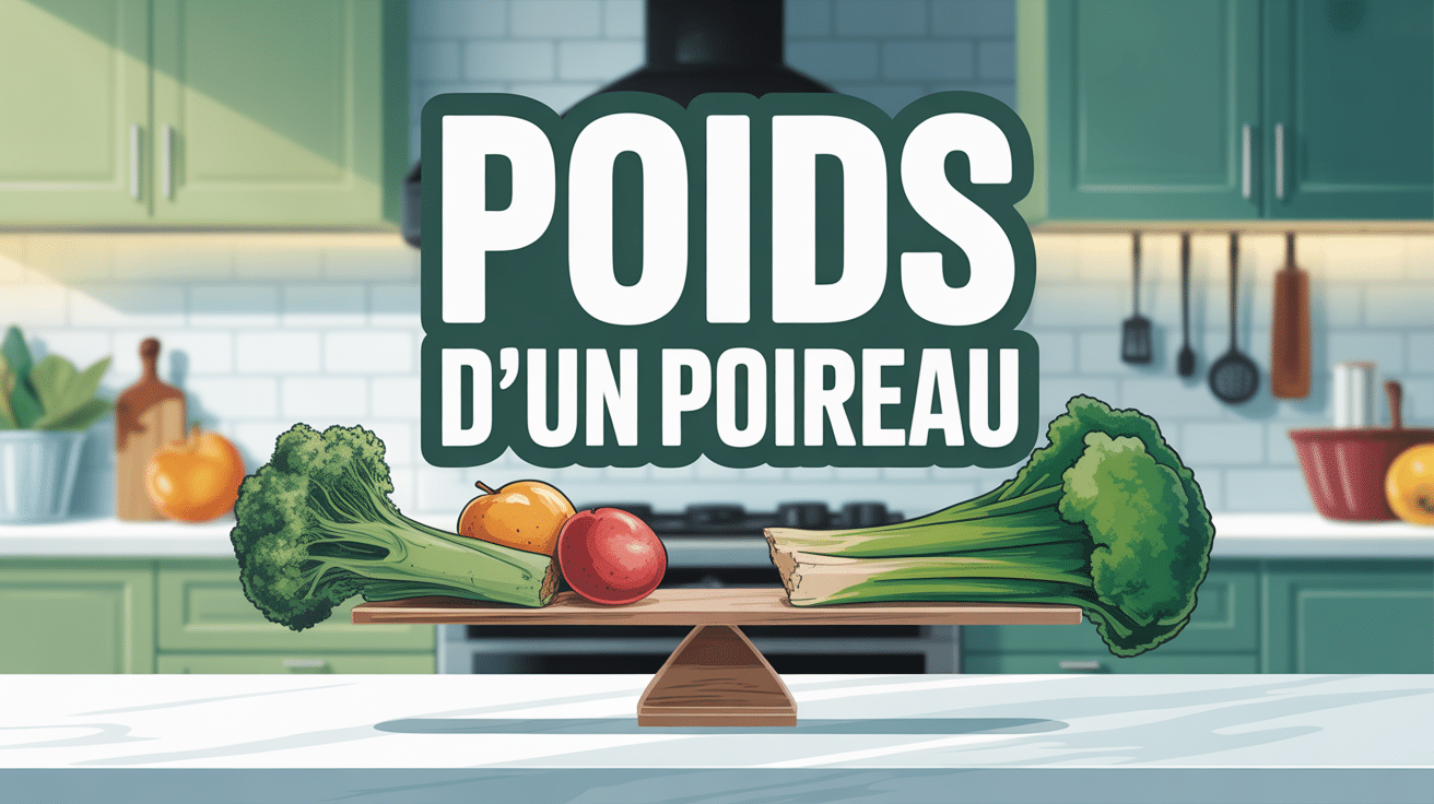 poids poireau balance sur table cuisine