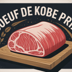 Tranche de boeuf de Kobe prix marbrée sur planche