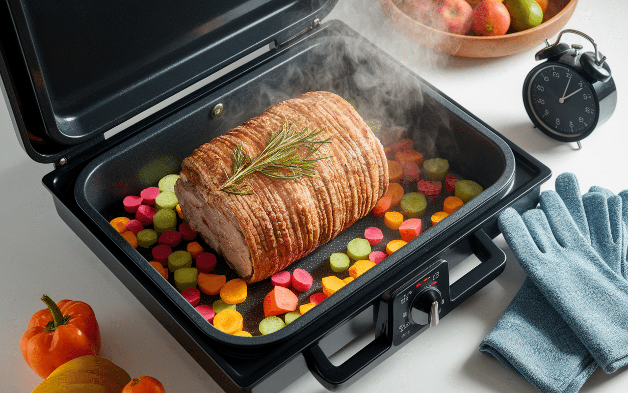 Cuisson recette poitrine d'agneau au four avec légumes