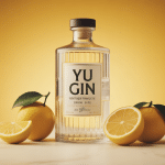 yu gin bouteille transparente avec yuzu distillerie francaise
