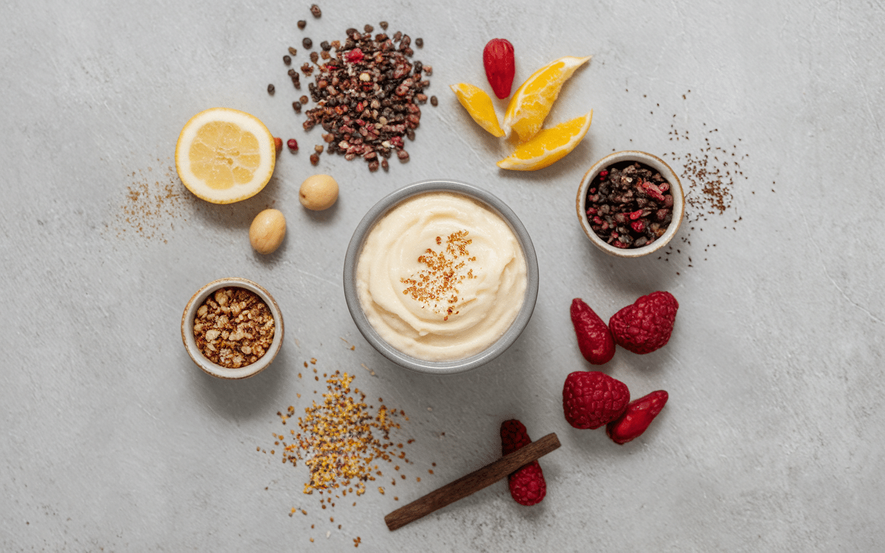creme de riz recette bol épices fruits rouges