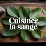 Feuilles de sauge fraîche et séchée pour cuisiner la sauge