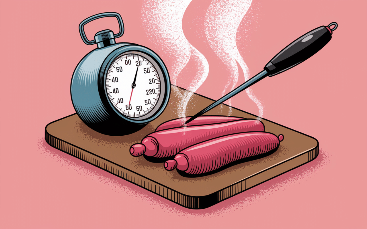 Temps cuisson saucisse de Francfort thermomètre chronomètre