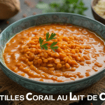 bol lentilles corail au lait de coco recette et riz basmati