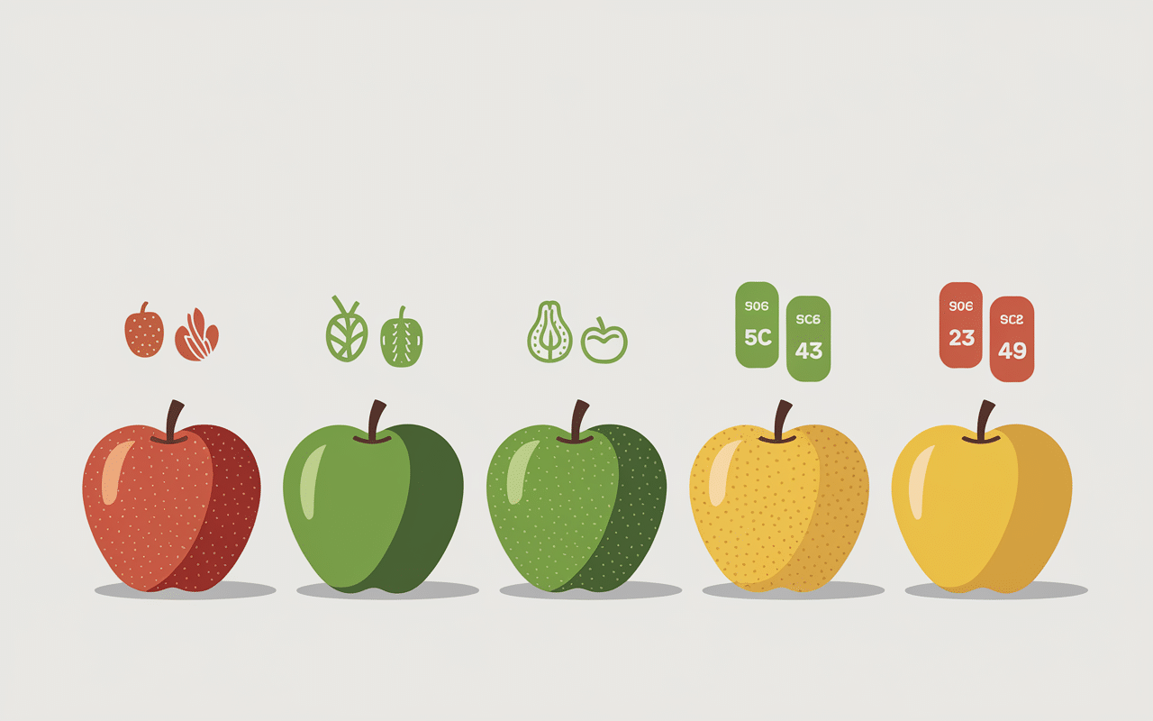 tableau nutritionnel pomme au four sans sucre calorie
