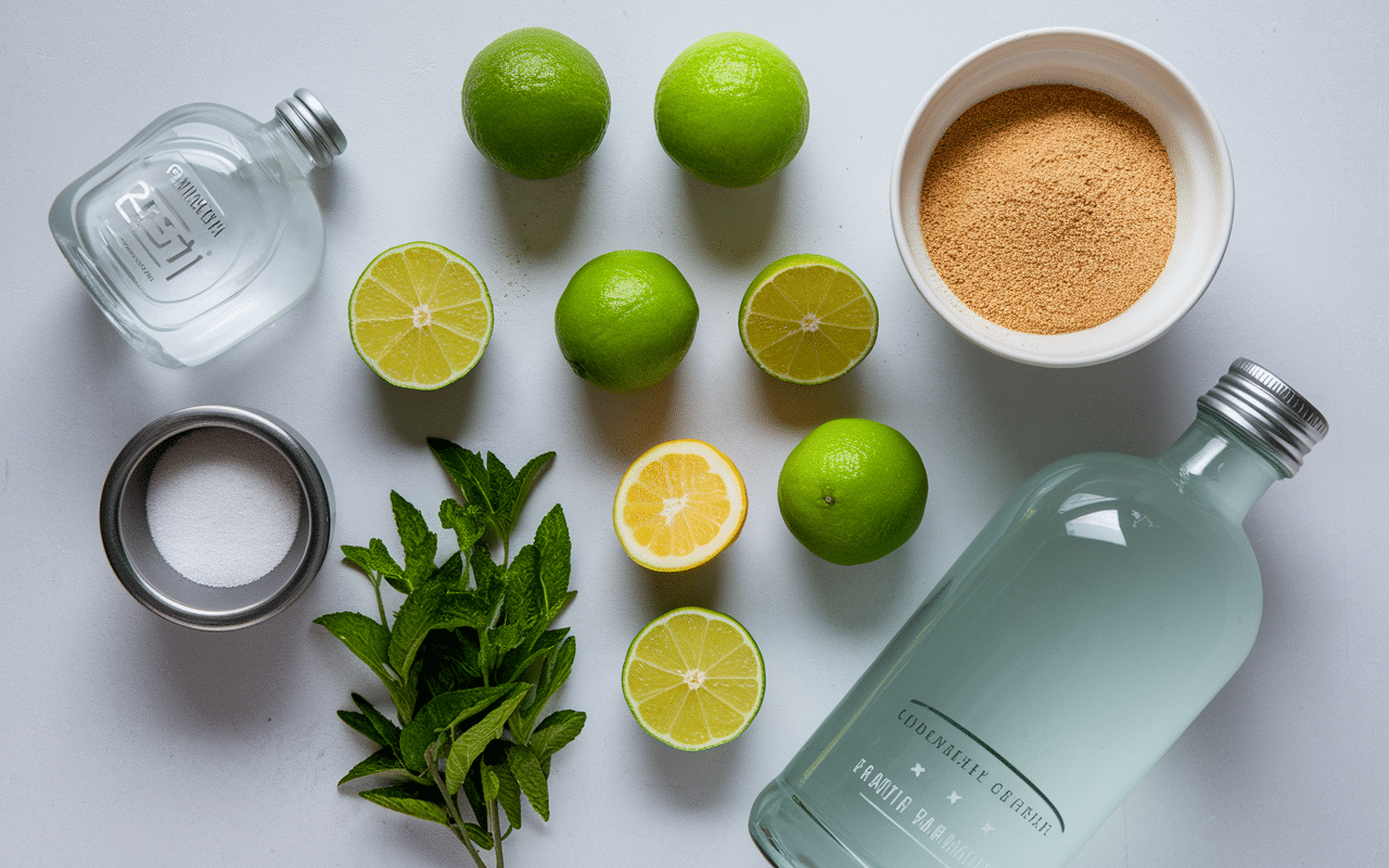 recette mojito pour 10 personnes vue ingrédients table