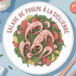 salade de poulpe à la sicilienne colorée élégante