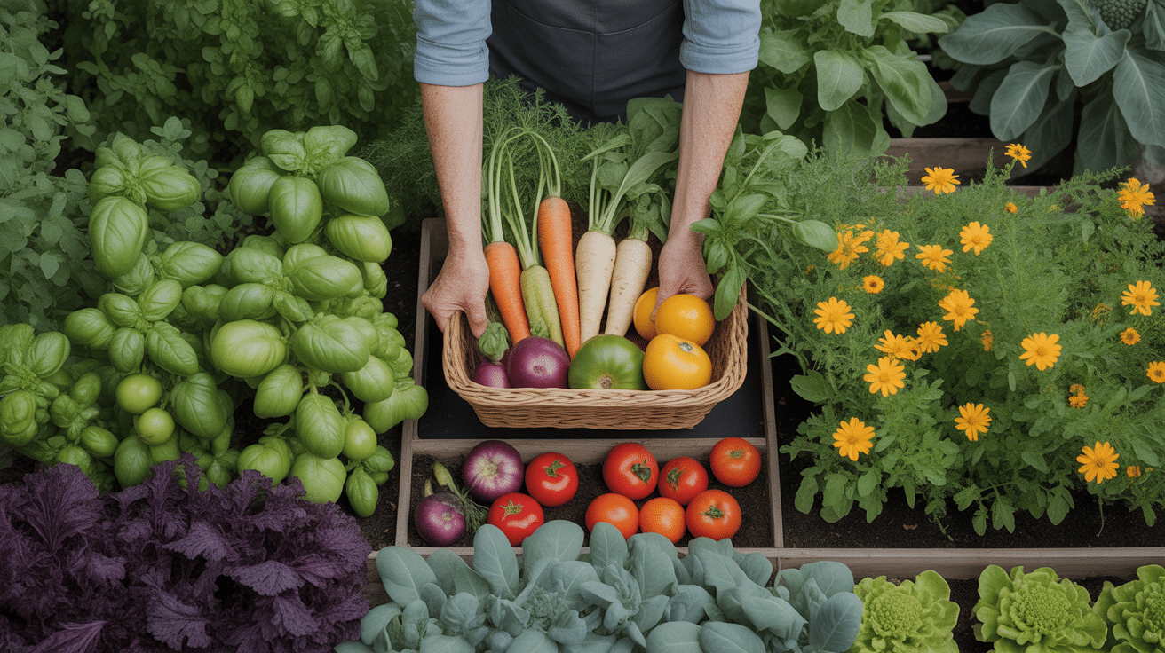 association légumes potager pdf vue aérienne