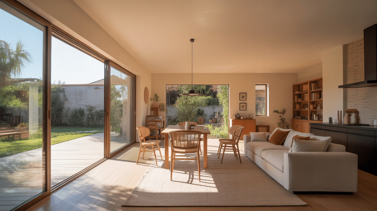 Coupe maison sunlight houses diffusion lumière naturelle