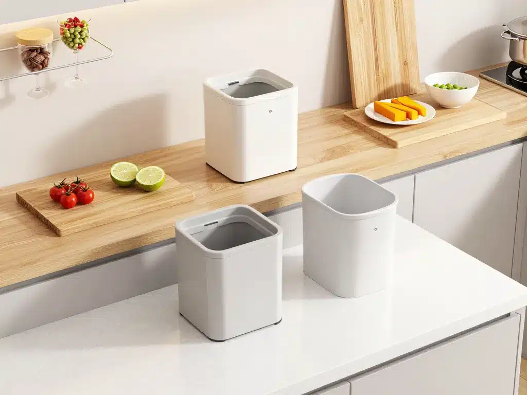 poubelle pour plan de travail intégrée emplacement cuisine