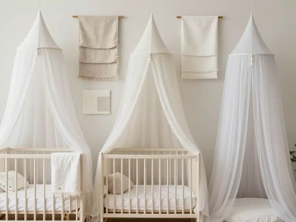 différents modèles de ciel de lit bébé matières et styles