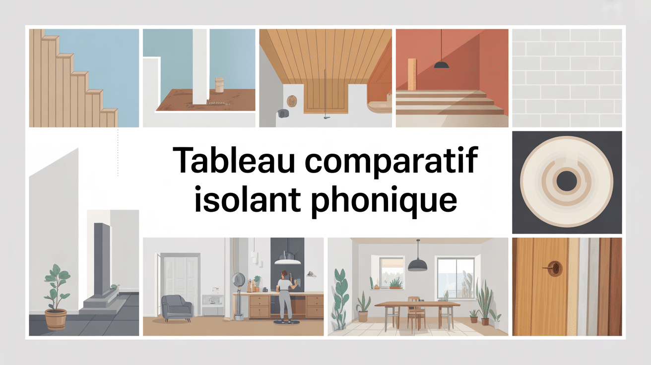 tableau comparatif isolant phonique matériaux et supports