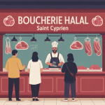 Boucherie halal Saint Cyprien ambiance chaleureuse quartier animé