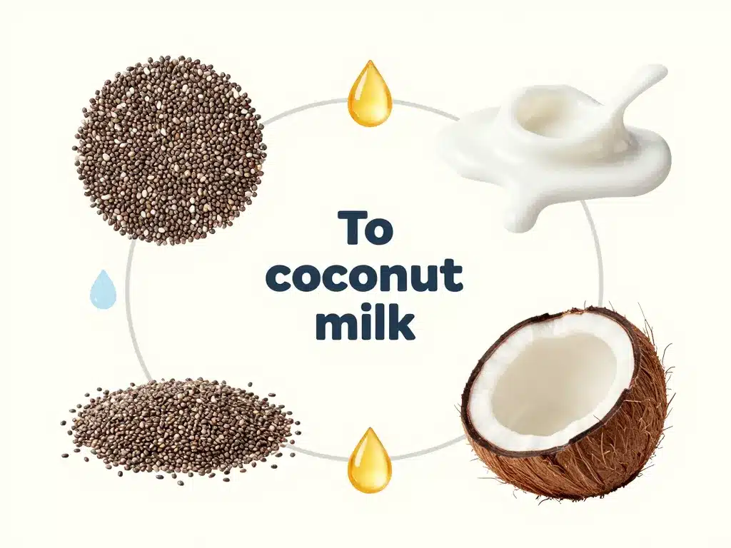 diagramme nutritionnel graine de chia lait de coco