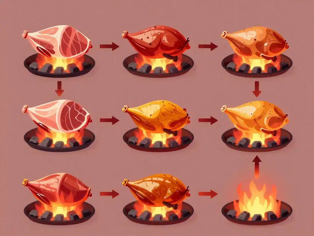 cuisson jambon a la broche étape par étape