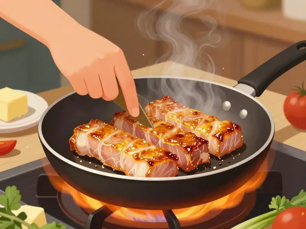 Maîtriser cuisson sans dessécher temps de cuisson paupiettes de porc à la poêle, métaphore