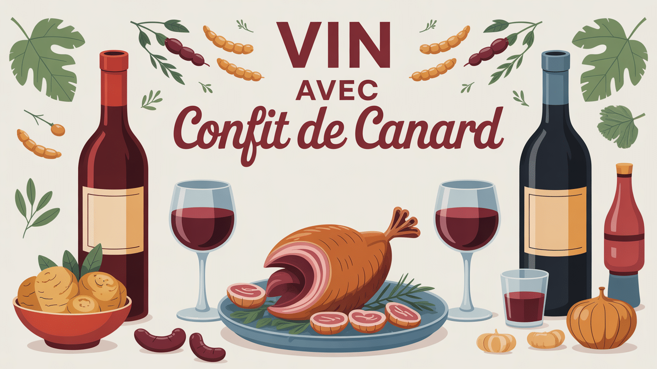 Quel vin avec confit de canard illustration table Sud-Ouest