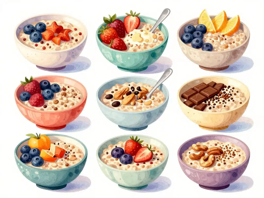 recette porridge micro onde bol toppings variés