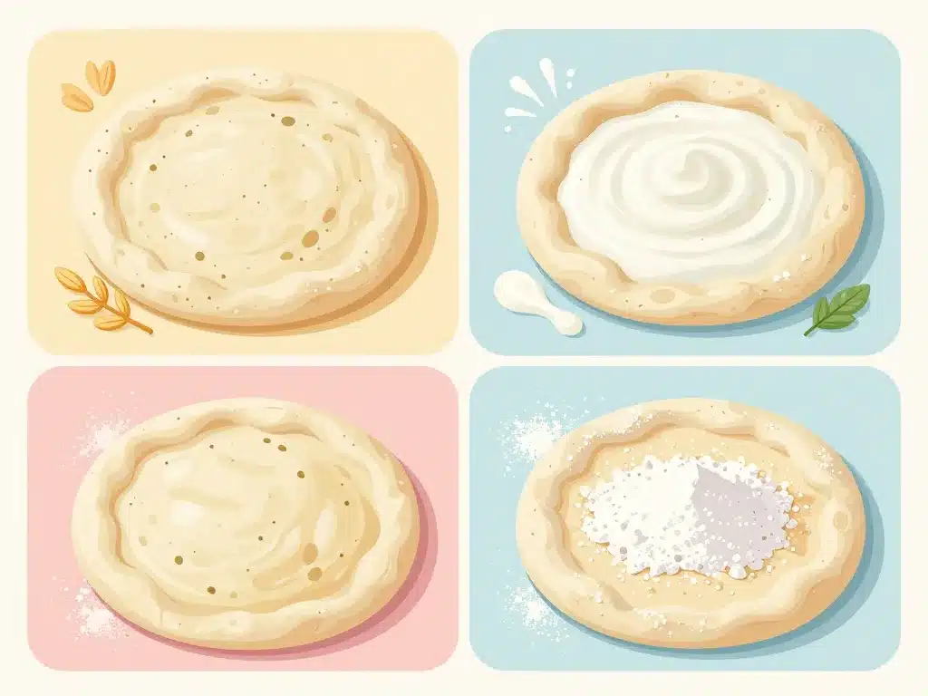 differentes variantes pate a pizza sans levure textures gouts