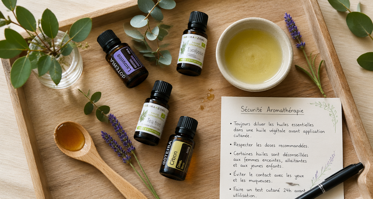 comment utiliser une huile essentielle flacons et fiche sécurité