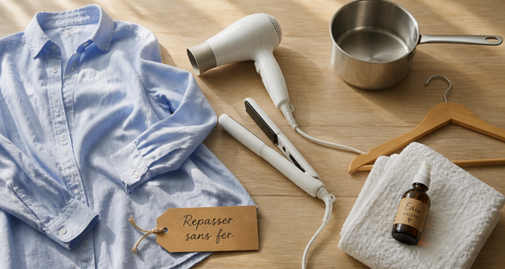 comment repasser sans fer astuces vêtements
