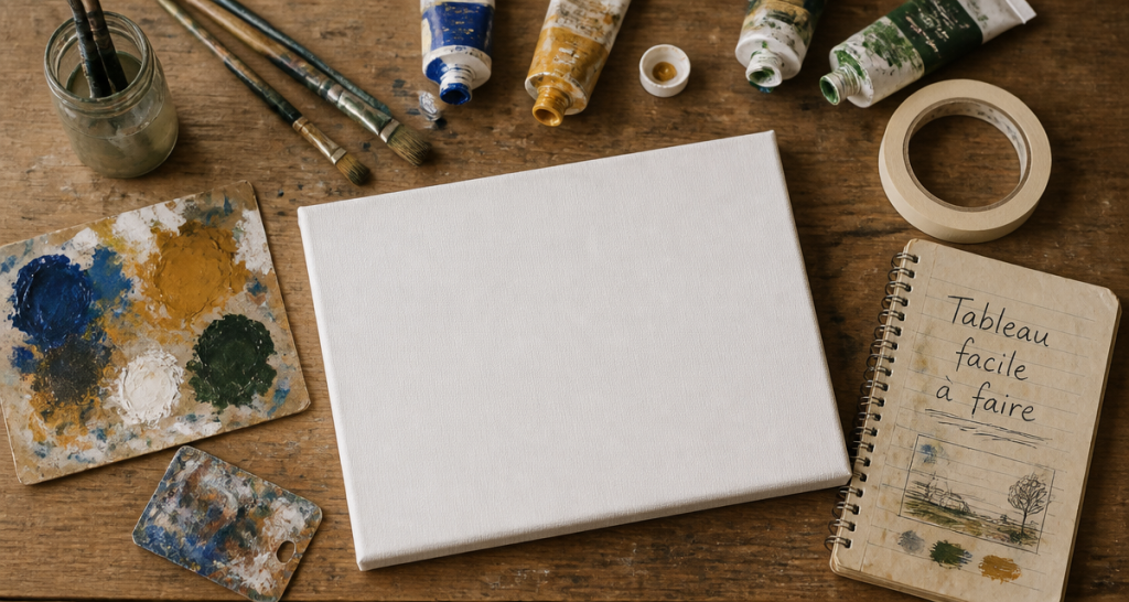 tableau facile à faire matériel débutant sur table