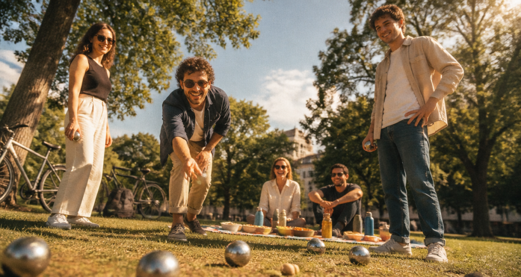 activités à faire entre amis dehors pétanque et pique-nique