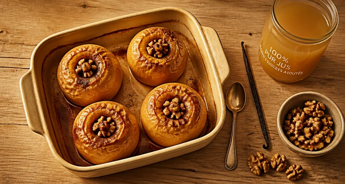 Pommes au four sans sucre à 180°C, pommes brunes et cannelle