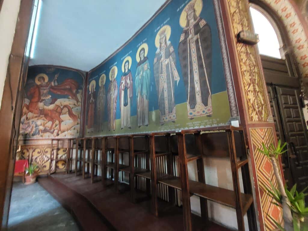 Frescoes in Inside Cathedral of St Clement of Ohrid Orthodox church, Skopje