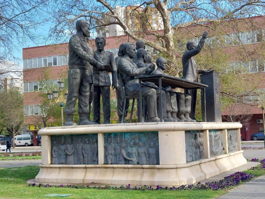 Monument of the First Plenary Session of Anti-fascist Assembly for the National Liberation of Macedonia, Skopje, North Macedonia