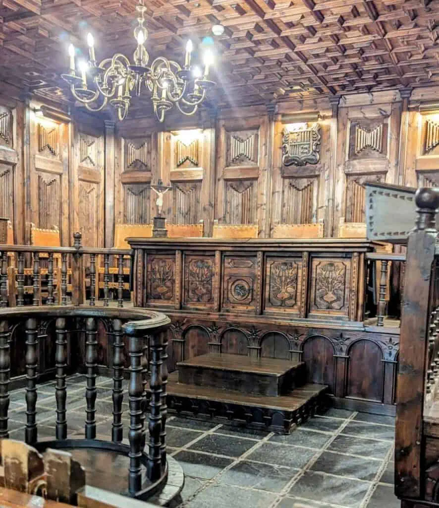 Inside one of the chambers at Casa de la Vall, Andorras' former parliament. Take a tour inside to see this.
