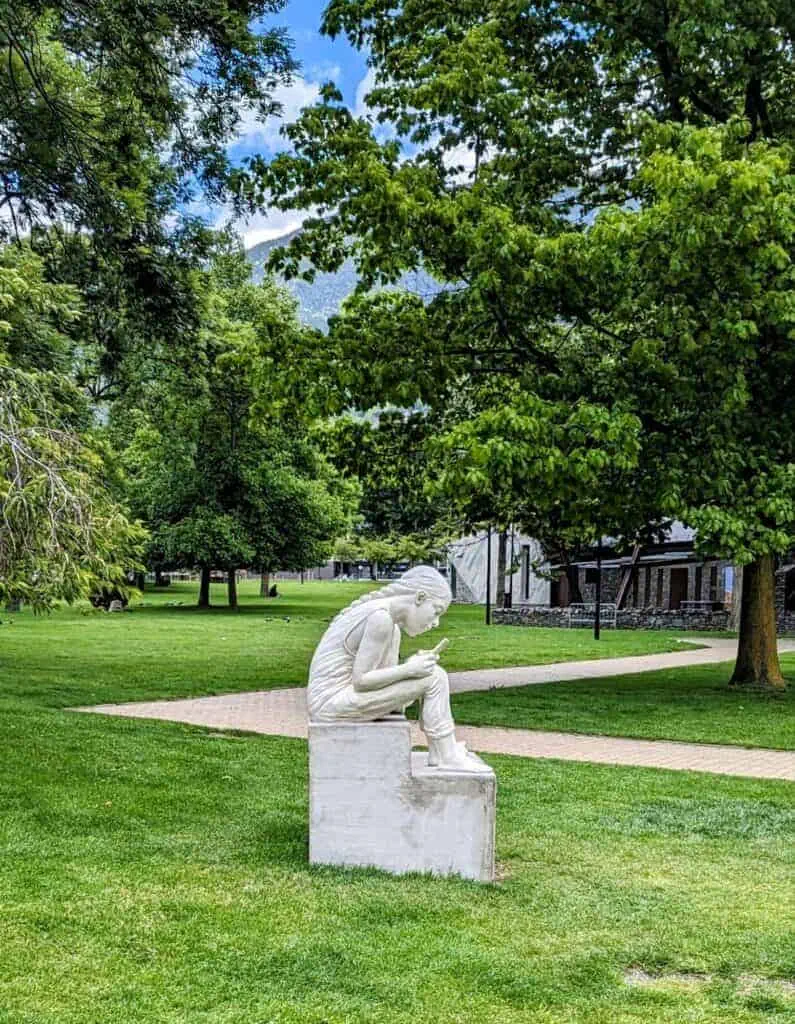 Child statue in the centre of Andorra La Vella