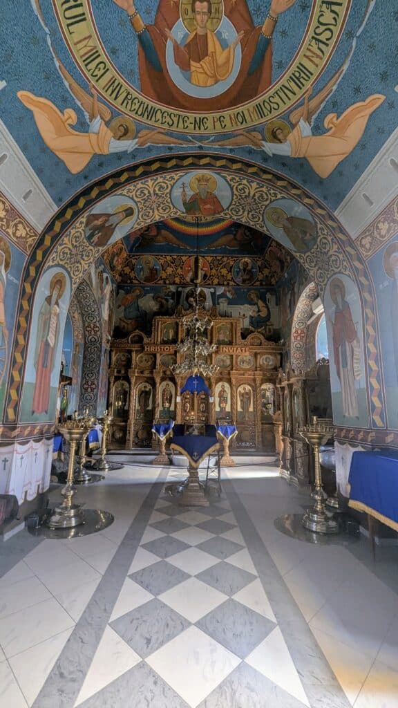 inside St Mary's Old Orhei moldova
