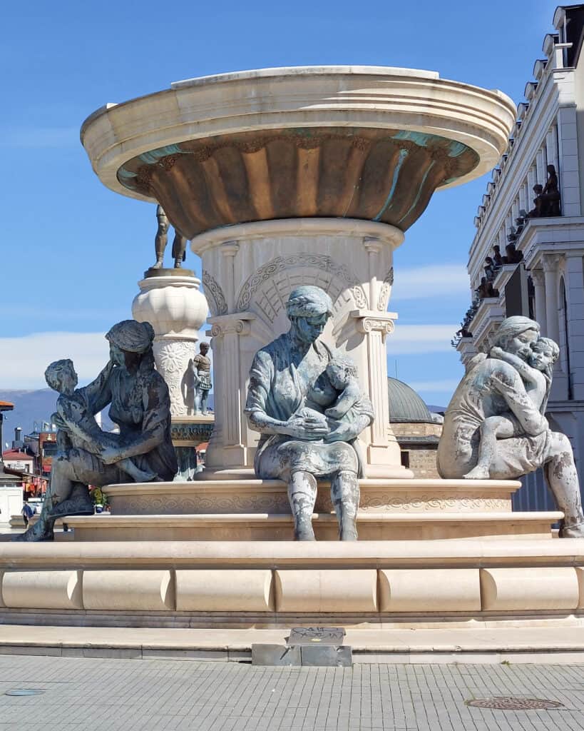Fountain Olympia - Mother of Alexander III Of Macedonia in the capital city of Skopje - part of Project 2014