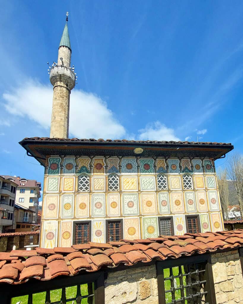 exterior of painted mosque tetovo