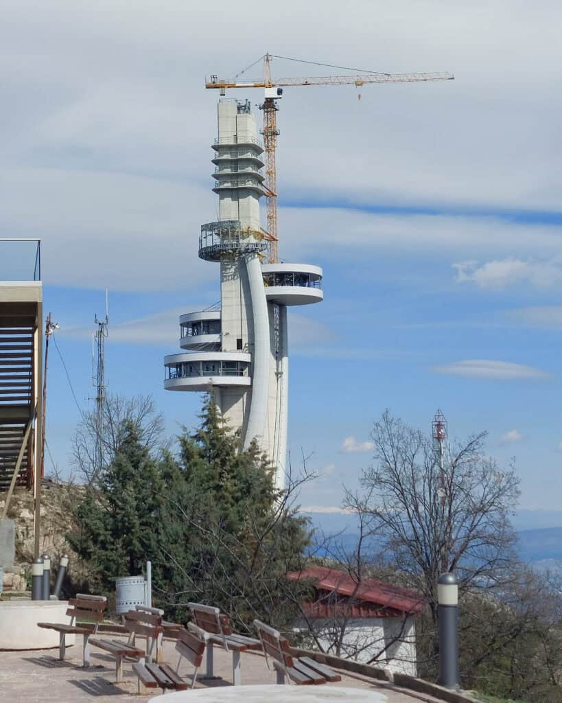 telecommunication tower mount vodno north macedonia
