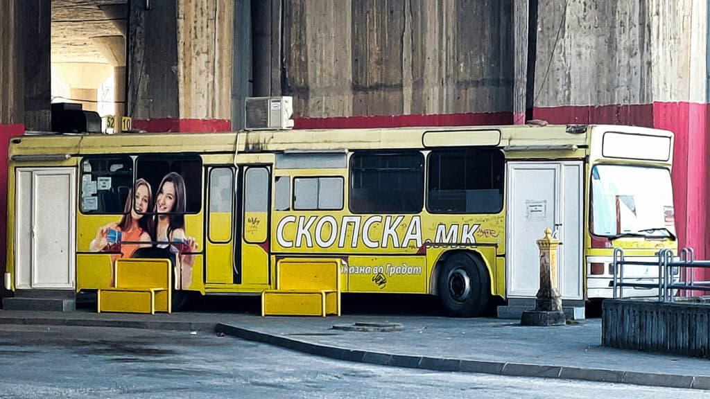yellow bus ticket office for skopska card and skopje city bus tickets