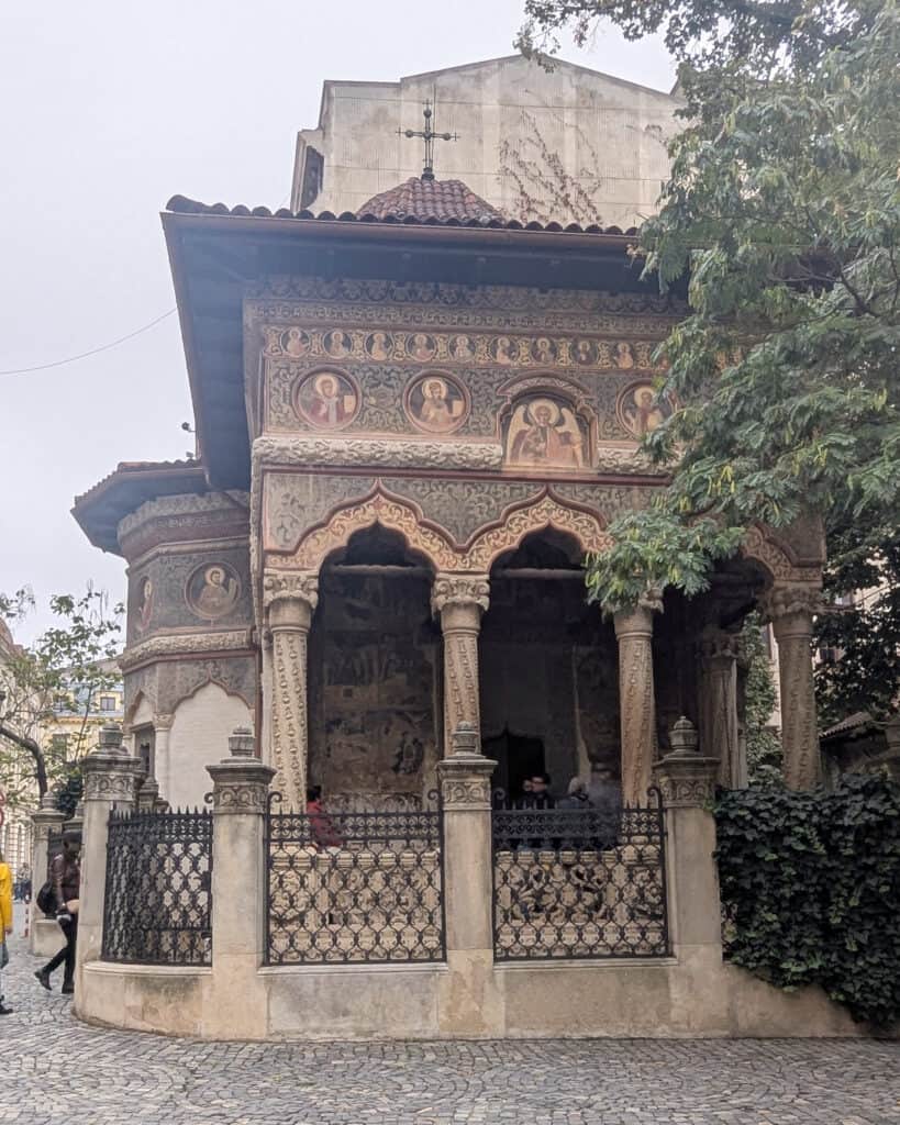 Stavropoleos Monastery - outside - Bucharest