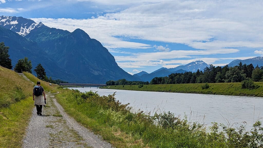 hiking from Schann to the old bridge - things to do in Vaduz