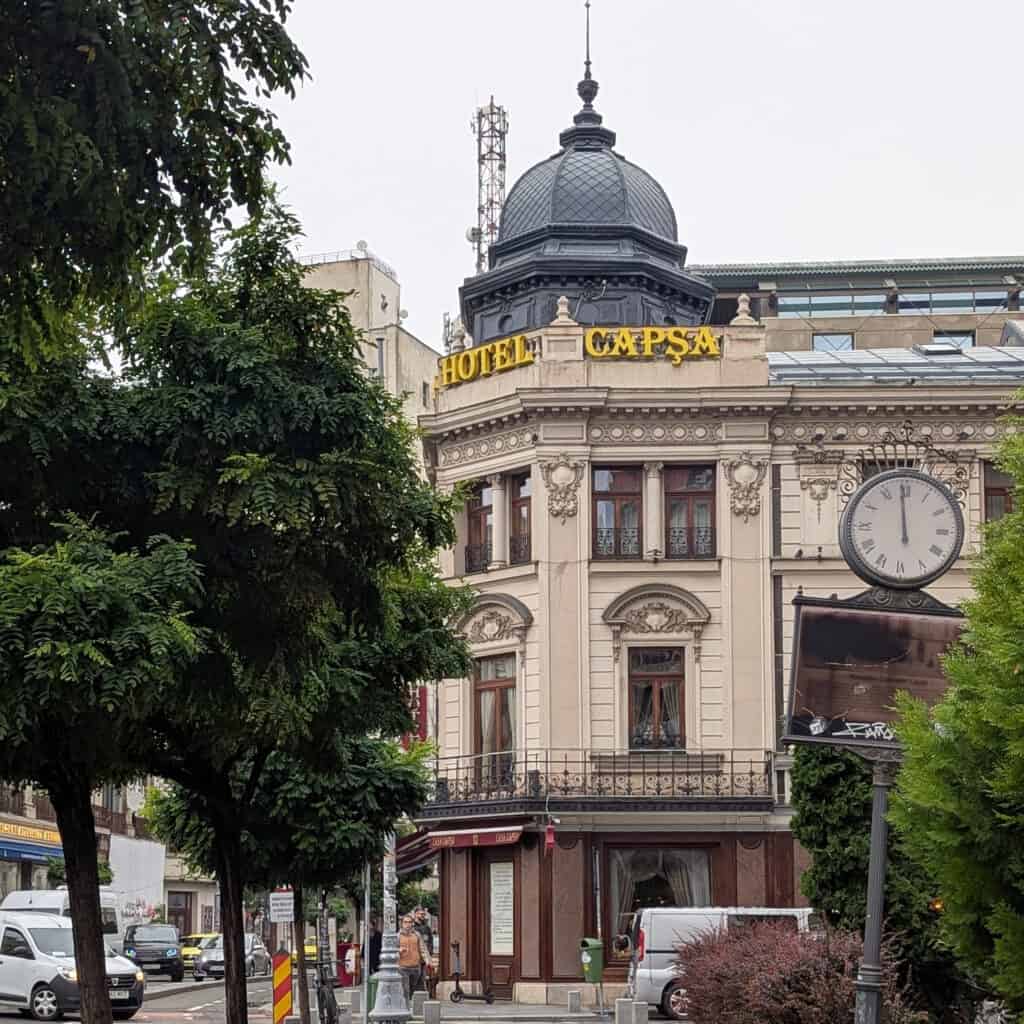 Hotel Capsa from outside - Bucharest