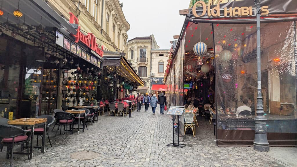 Old Town Bucharest Cafe Scene